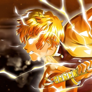 Zenitsu Agatsuma, Thunder Breathing, 5K, Demon Slayer: Kimetsu no Yaiba, Lightning