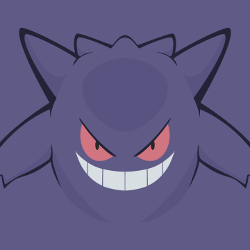 Pokémon, Purple Gengar, Minimalist