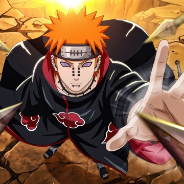 Pain (Nagato), Black cloak, Akatsuki, Naruto, 5K