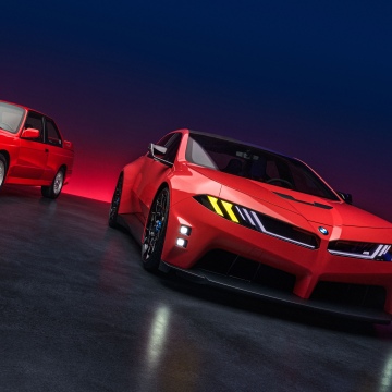 BMW M Concept Neue Klasse, 2026, 8K, EV Concept, 5K, BMW E30 M3, Red cars