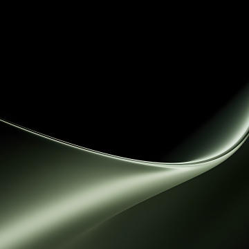 Abstract Waves, Green abstract, Microsoft Surface Laptop, Stock, 5K, Black background, Dark abstract, Metallic