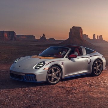Porsche 911 Targa 4 GTS, 2026, 5K, 8K, Monument Valley, Sunset