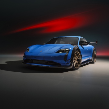 Porsche Taycan Turbo GT, 2026, Manthey Performance Kit, 5K, Dark background