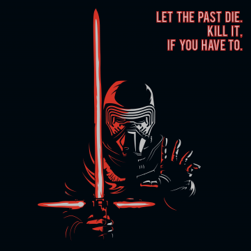 Kylo Ren, Black background, Popular quotes