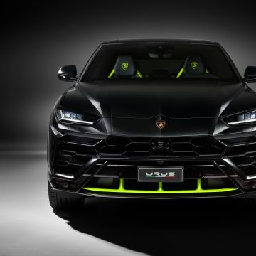 Lamborghini Urus Graphite Capsule, 5K, 2021, Dark background, Black cars, 8K