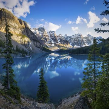 Moraine Lake, Alberta, Banff National Park, Mountains, Daytime, Scenery, Alberta, Canada