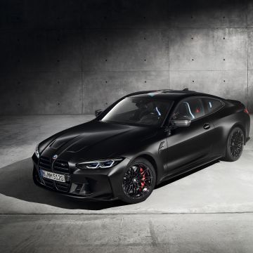 BMW M4 Competition, Black cars, 2020, 5K