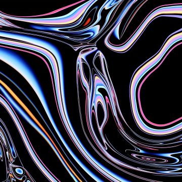 Psychedelic, Apple Pro Display XDR, Stock, Liquid