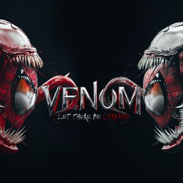 Venom, Spider-Man, Carnage, Black background, Marvel Superheroes, Fan Art, Marvel Comics