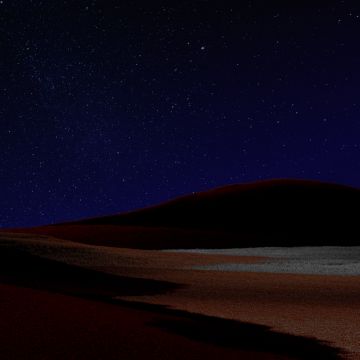 Desert, Dark theme, Starry sky, Dark Sky, Night, Microsoft Surface Pro X, 5K
