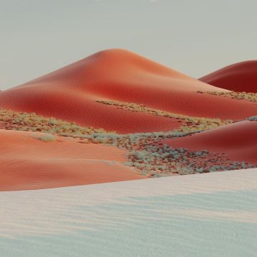 Sand Dunes, Desert, Landscape, Evening, Windows 10X, Microsoft Surface