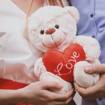 Teddy bear, Couple, Heart, Valentine, Romantic, Cute Bear, 5K, February