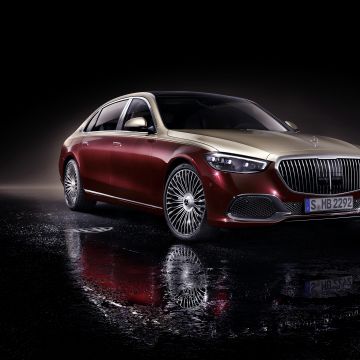 Mercedes-Maybach S 580, 2021, Luxury cars, Dark background, 5K