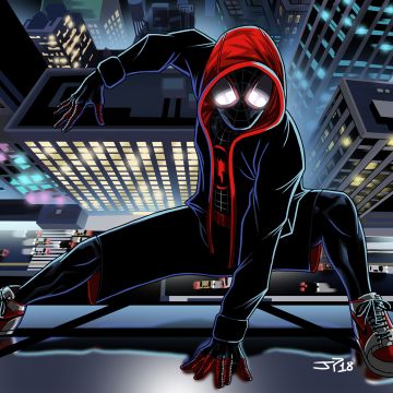 Miles Morales, Spiderman, Spider-Verse, Illustration, Marvel Comics, Spider-Man