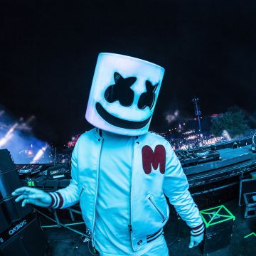 Marshmello, Mask, Live concert, American DJ, 5K