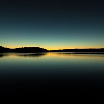 Paulina Lake, Oregon, Sunrise, Silhouette, Body of Water, Reflection, Landscape, Scenic, Dark Sky