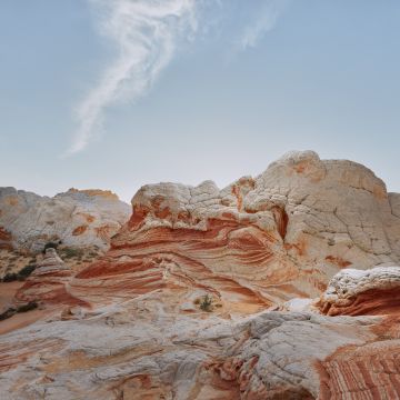 macOS Big Sur, Daytime, Stock, Sedimentary rocks, Daylight, Golden Sky, Summer, iOS 14, 5K, Vermilion Cliffs