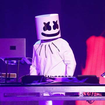 Marshmello, Purple aesthetic, Live concert, American DJ