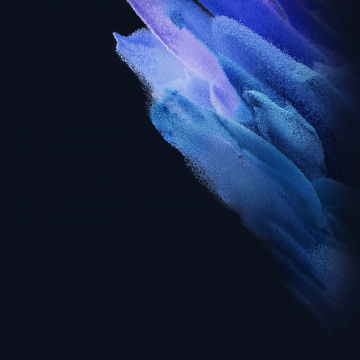 Samsung Galaxy S21, Blue, Stock, AMOLED, Particles, Black background
