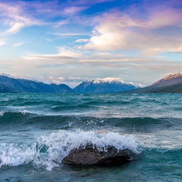 Lake Ohau, Glacier, Mountains, New Zealand