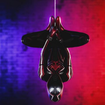 Marvel's Spider-Man: Miles Morales, Upside down, Marvel Superheroes, PlayStation 4, PlayStation 5, Spiderman