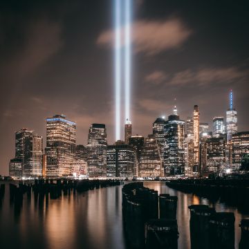 Brooklyn, Night, Cityscape, City lights, New York City, USA