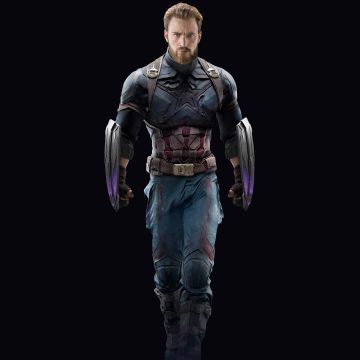 Captain America, Avengers: Infinity War, Black background, Wakandan Shields, Marvel Superheroes