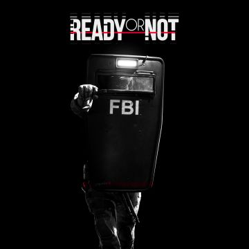 Ready or Not, FBI, Police, Shield, Black background, 5K
