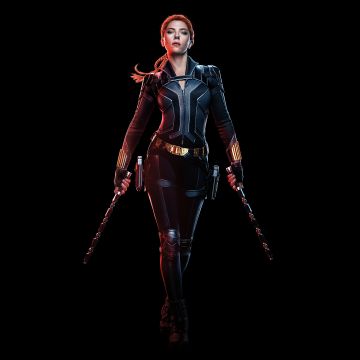 Black Widow, AMOLED, Scarlett Johansson, Black background, 2020 Movies, 5K, 8K