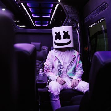 Marshmello, Aesthetic, American DJ, Purple, Dark aesthetic