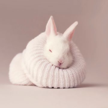 White rabbit, Newborn, Baby bunny, Sock, Cute bunny, Aesthetic