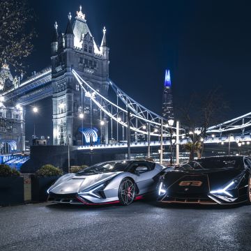 Lamborghini Sián FKP 37, London Bridge, 2021, 5K, England