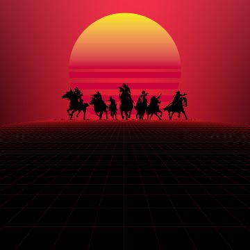 Red Dead Redemption, Synthwave, Outrun, 5K, 8K