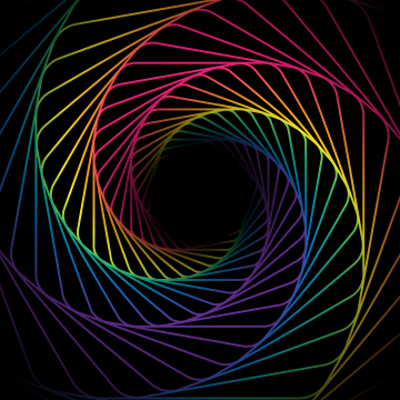 Cosmic, Rainbow, Swirl, Spiral, Black background, Multicolor, AMOLED