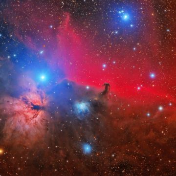 Horsehead Flame Nebula, Orion Constellation, Astronomy, Space Observation, Stars, Cosmology, Outer space