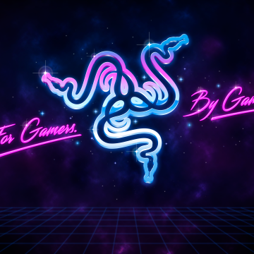 Razer, For Gamers By Gamers, Neon logo