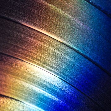 Light on record, Closeup, Macro, Rainbow colors, Multicolor, Pattern, Vinyl Record Disc, Shining, 5K