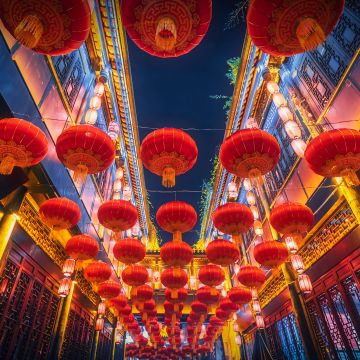 Lantern Festival, Chinese New Year, China, Lanterns, Night, 5K