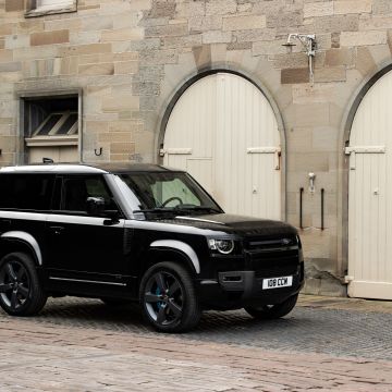 Land Rover Defender 90 V8 Carpathian Edition, Black cars, 2021, 5K