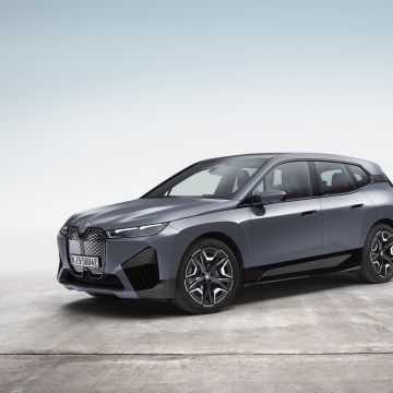 BMW iX xDrive50 Sport, Electric SUV, 2021, 5K, 8K, White background