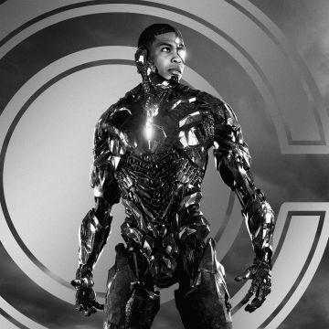 Cyborg, Zack Snyder's Justice League, Ray Fisher, DC Comics, DC Superheroes, Monochrome, 2021 Movies, Black and White