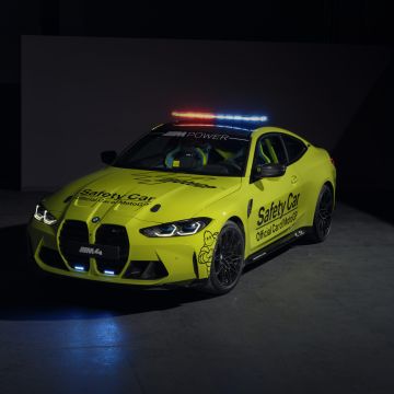 BMW M4 Competition, MotoGP Safety Car, 2021, Dark background, 5K, 8K