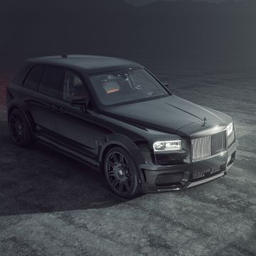 Rolls-Royce Cullinan Black Badge, SPOFEC, Black cars, 2021, 5K, 8K