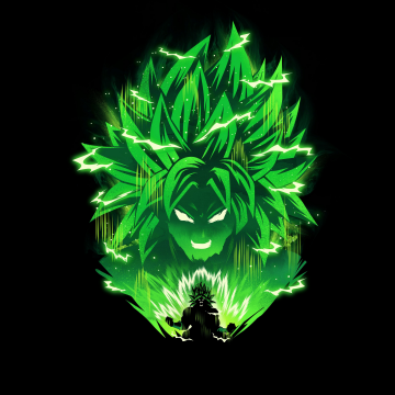 Broly, Dragon Ball Z, Black background