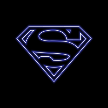 Superman, Logo, DC Superheroes, AMOLED, Simple