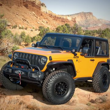 Jeep Orange Peelz, 2021, Off-roading, Four-wheel drive, Rugged, Tough