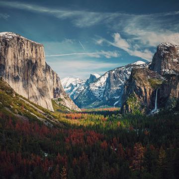 Yosemite Valley, Glacier mountains, Mountain range, Landscape, Scenery, 5K, 8K