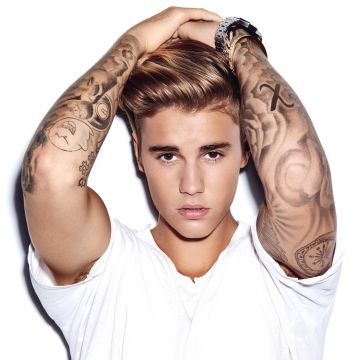 Justin Bieber, Pop singer, White background, 5K