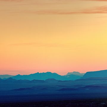 Mountains, Landscape, Evening sky, Dusk