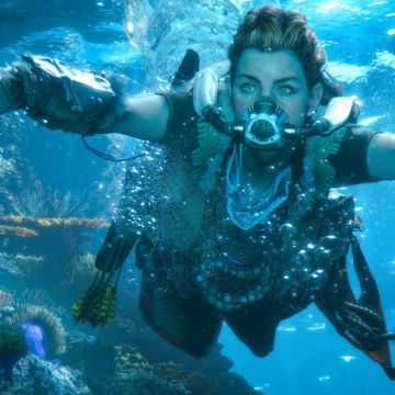 Horizon Forbidden West, Underwater, Aloy, PlayStation 4, PlayStation 5, Gameplay